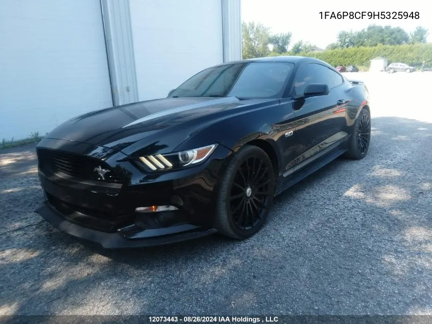 2017 Ford Mustang Gt VIN: 1FA6P8CF9H5325948 Lot: 12073443