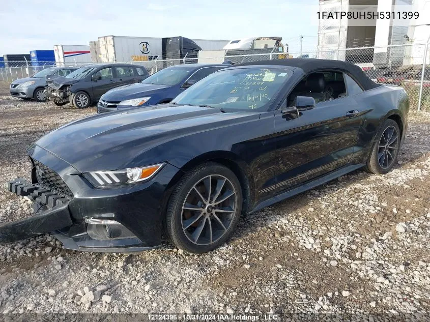 2017 Ford Mustang VIN: 1FATP8UH5H5311399 Lot: 12124396