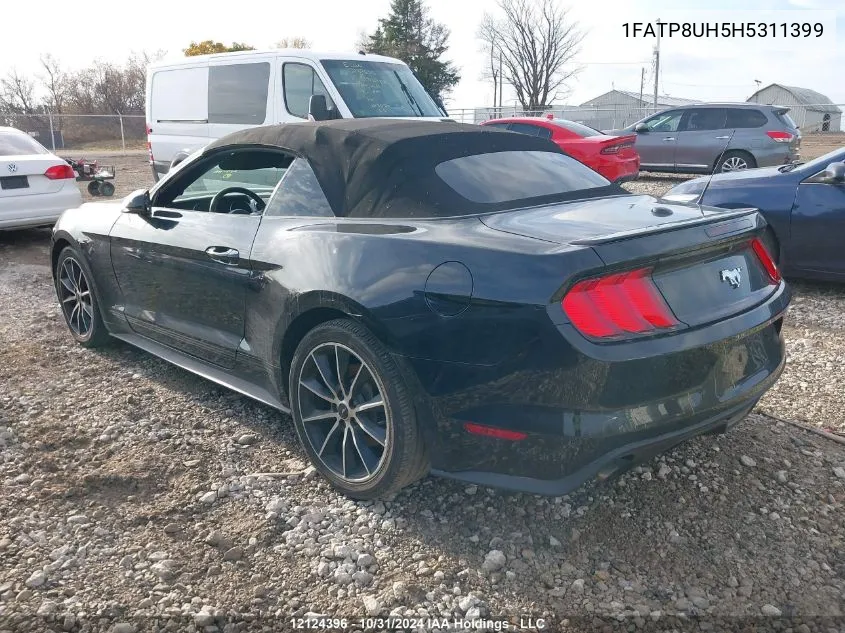 2017 Ford Mustang VIN: 1FATP8UH5H5311399 Lot: 12124396