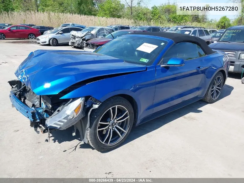 2017 Ford Mustang Ecoboost Premium VIN: 1FATP8UH0H5267280 Lot: 39266439