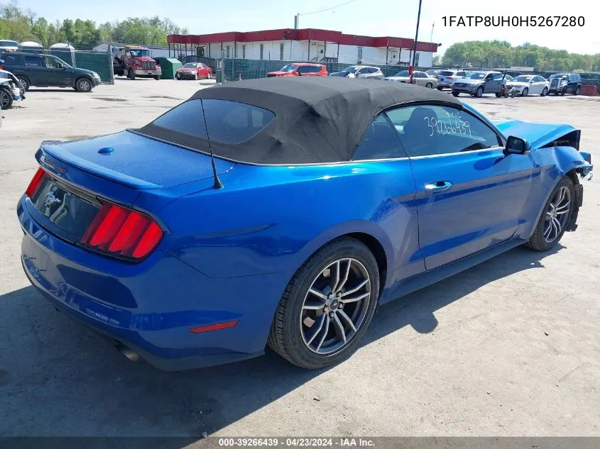 2017 Ford Mustang Ecoboost Premium VIN: 1FATP8UH0H5267280 Lot: 39266439