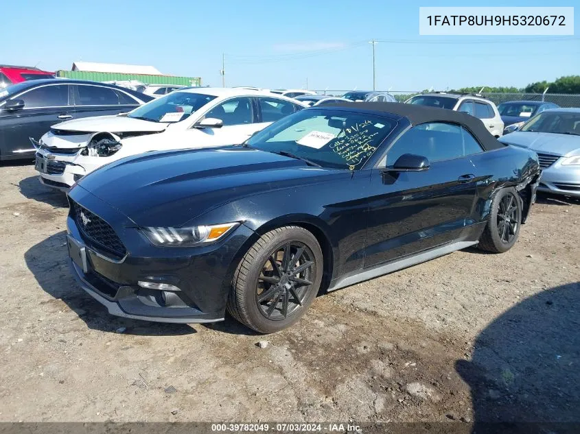 1FATP8UH9H5320672 2017 Ford Mustang Ecoboost Premium