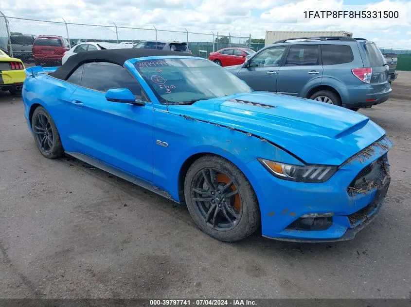 1FATP8FF8H5331500 2017 Ford Mustang Gt Premium