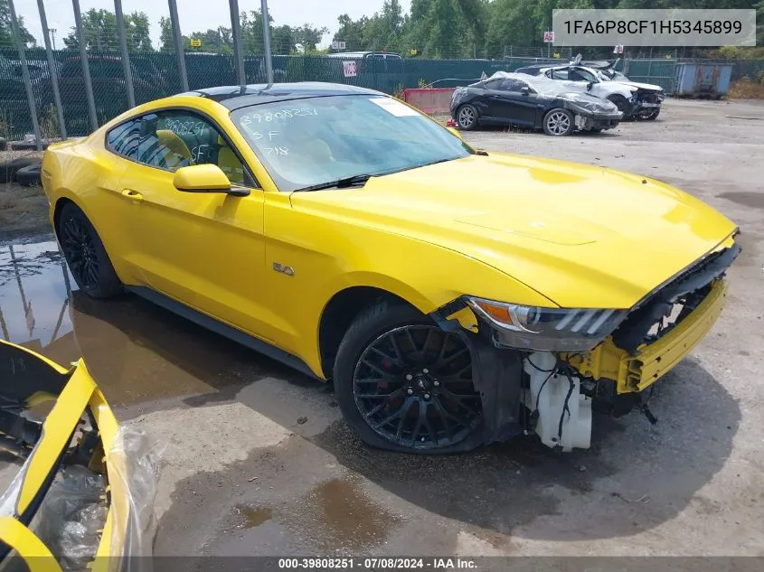 1FA6P8CF1H5345899 2017 Ford Mustang Gt