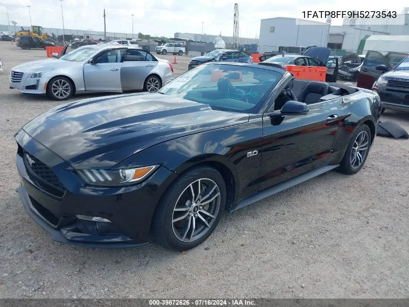 1FATP8FF9H5273543 2017 Ford Mustang Gt Premium