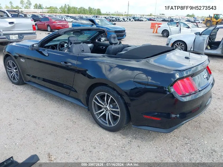 1FATP8FF9H5273543 2017 Ford Mustang Gt Premium