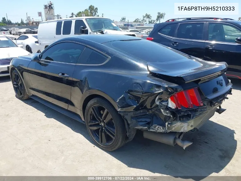 2017 Ford Mustang Ecoboost VIN: 1FA6P8TH9H5210333 Lot: 39912706