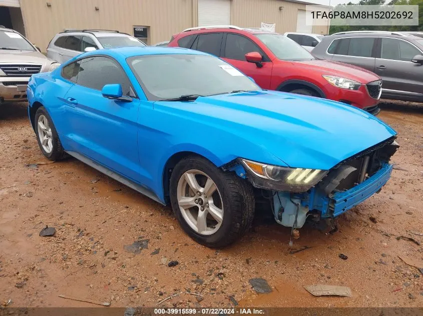 2017 Ford Mustang V6 VIN: 1FA6P8AM8H5202692 Lot: 39915599