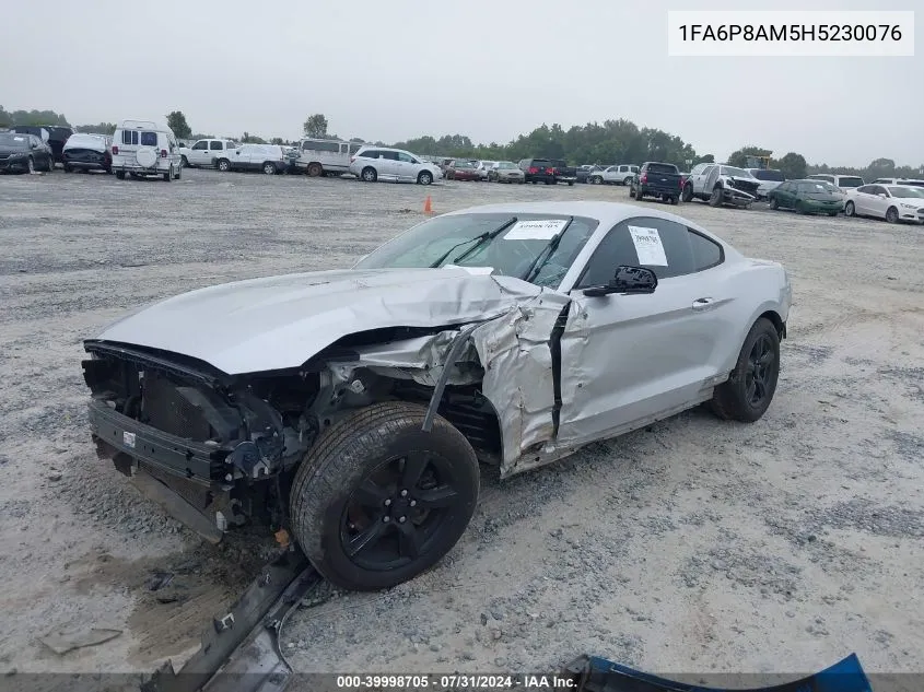 2017 Ford Mustang V6 VIN: 1FA6P8AM5H5230076 Lot: 39998705