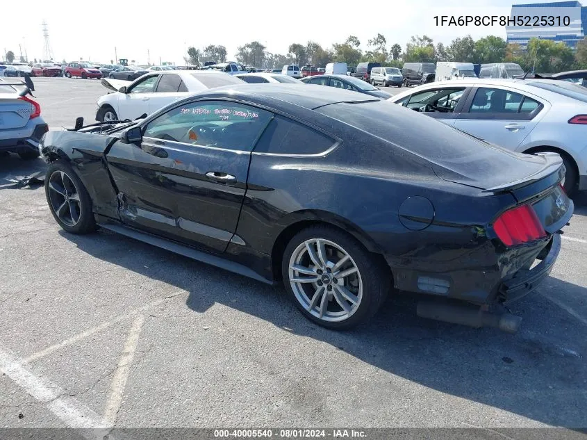 2017 Ford Mustang Gt VIN: 1FA6P8CF8H5225310 Lot: 40005540