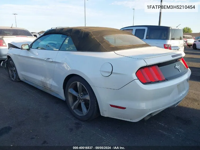 1FATP8EM3H5210454 2017 Ford Mustang V6