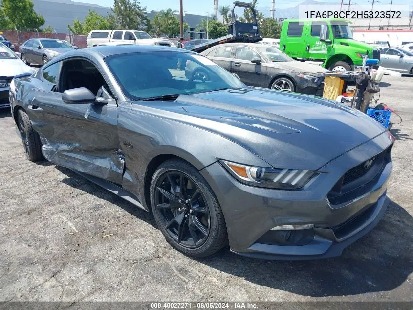 2017 Ford Mustang Gt Premium VIN: 1FA6P8CF2H5323572 Lot: 40027271