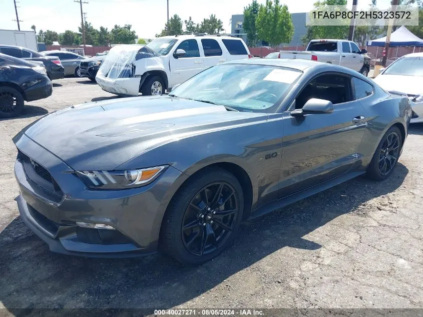 2017 Ford Mustang Gt Premium VIN: 1FA6P8CF2H5323572 Lot: 40027271