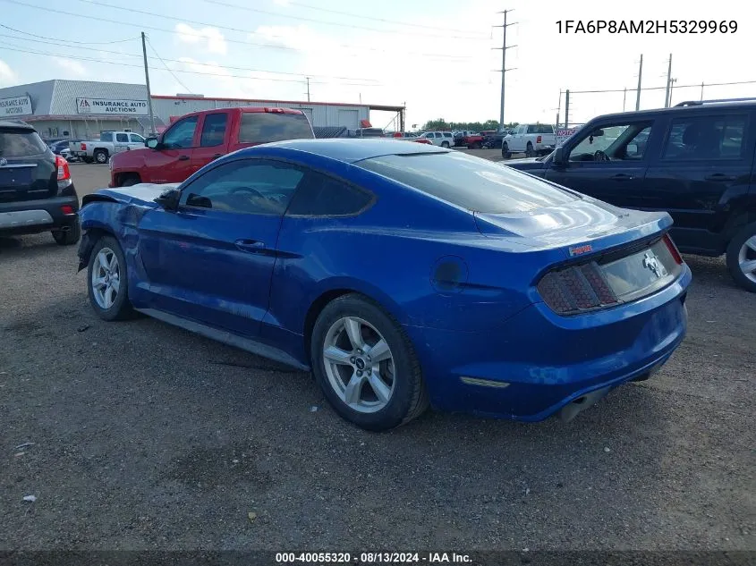 2017 Ford Mustang V6 VIN: 1FA6P8AM2H5329969 Lot: 40055320