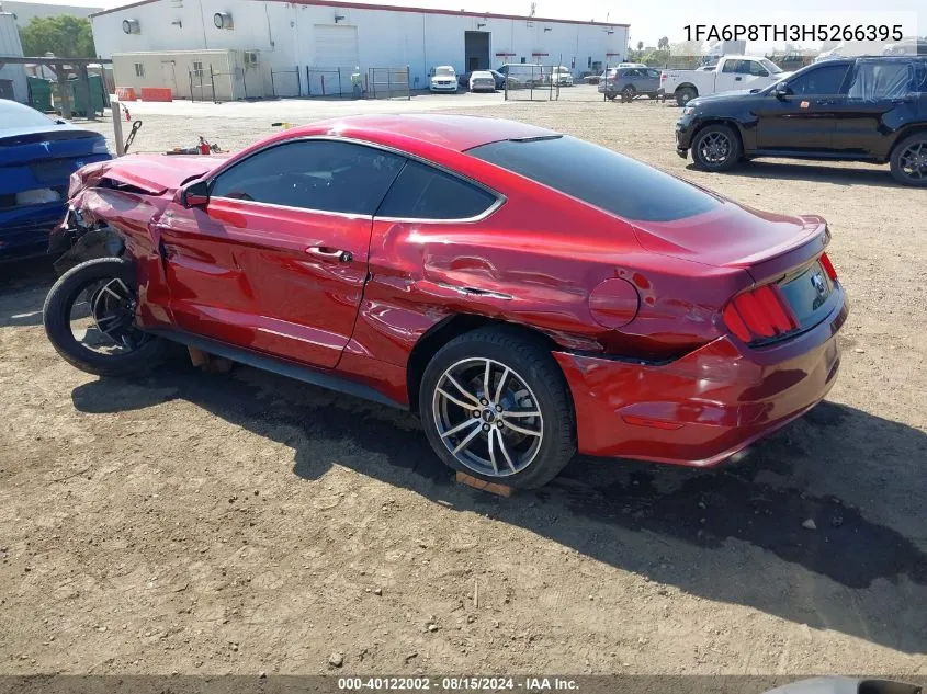 2017 Ford Mustang Ecoboost VIN: 1FA6P8TH3H5266395 Lot: 40122002