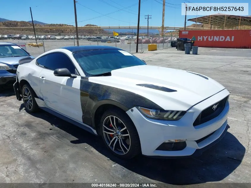 2017 Ford Mustang Gt Premium VIN: 1FA6P8CF8H5257643 Lot: 40156240