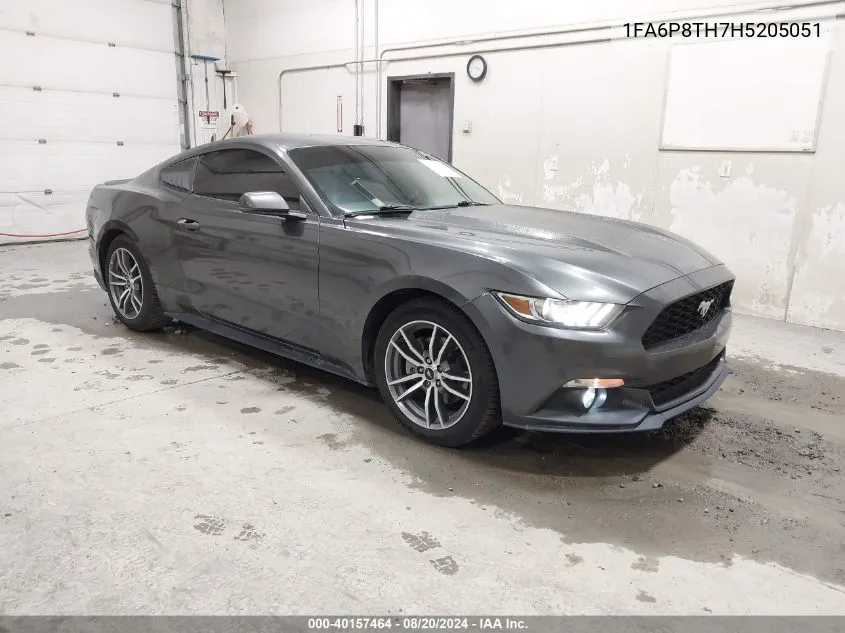 2017 Ford Mustang Ecoboost VIN: 1FA6P8TH7H5205051 Lot: 40157464