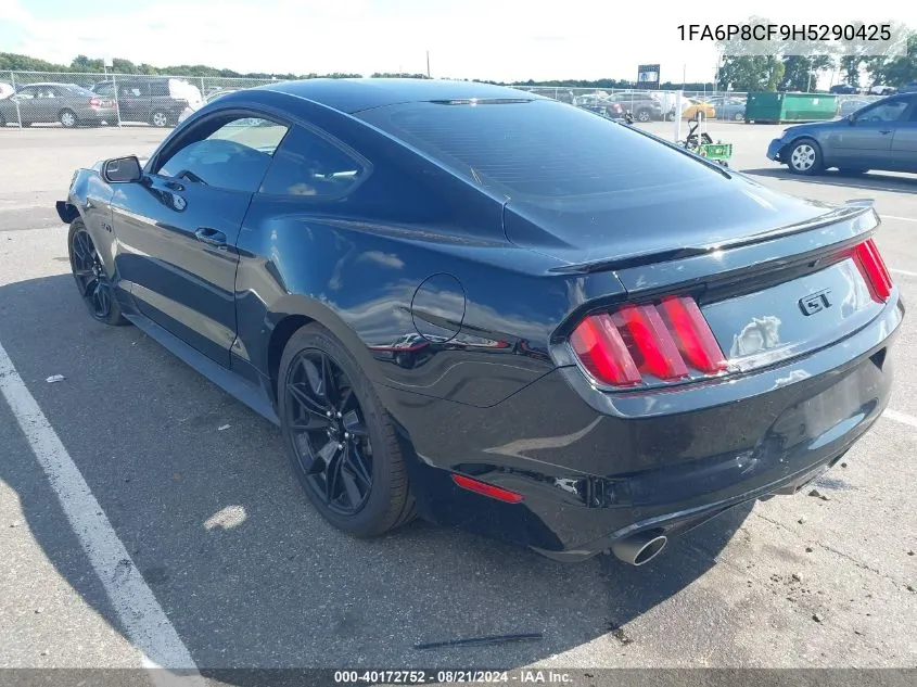 1FA6P8CF9H5290425 2017 Ford Mustang Gt