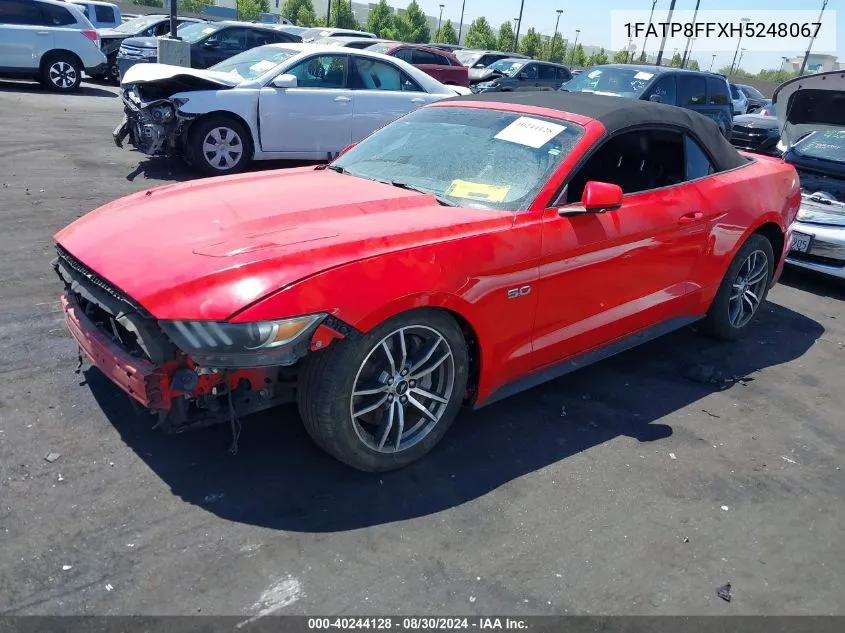 1FATP8FFXH5248067 2017 Ford Mustang Gt Premium