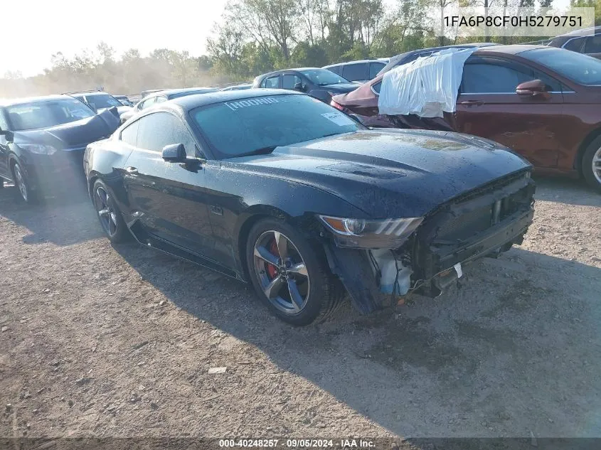 2017 Ford Mustang Gt VIN: 1FA6P8CF0H5279751 Lot: 40248257