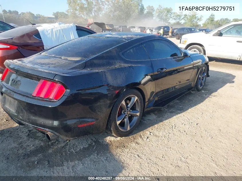 2017 Ford Mustang Gt VIN: 1FA6P8CF0H5279751 Lot: 40248257