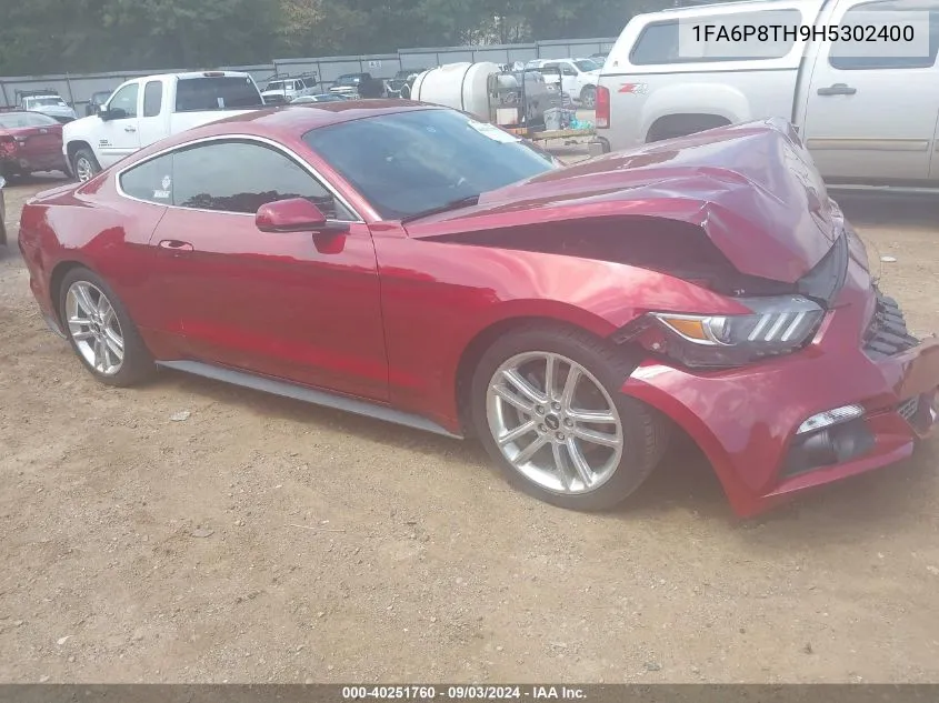 2017 Ford Mustang Ecoboost VIN: 1FA6P8TH9H5302400 Lot: 40251760