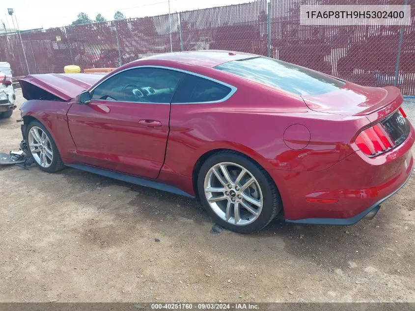 2017 Ford Mustang Ecoboost VIN: 1FA6P8TH9H5302400 Lot: 40251760