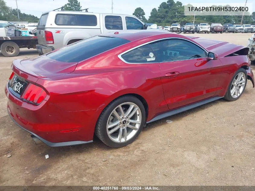 2017 Ford Mustang Ecoboost VIN: 1FA6P8TH9H5302400 Lot: 40251760