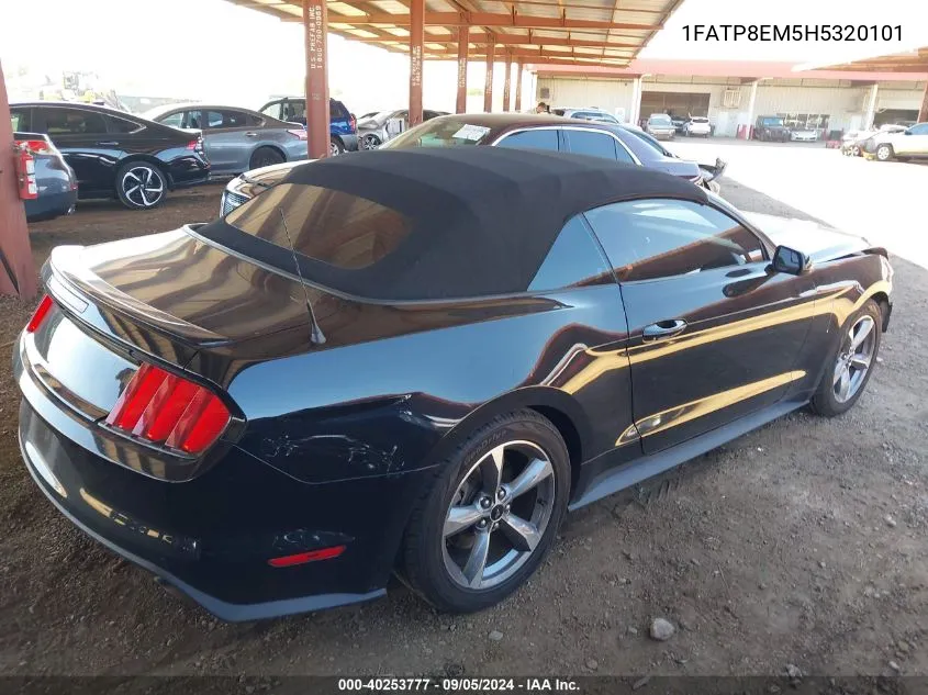 2017 Ford Mustang V6 VIN: 1FATP8EM5H5320101 Lot: 40253777