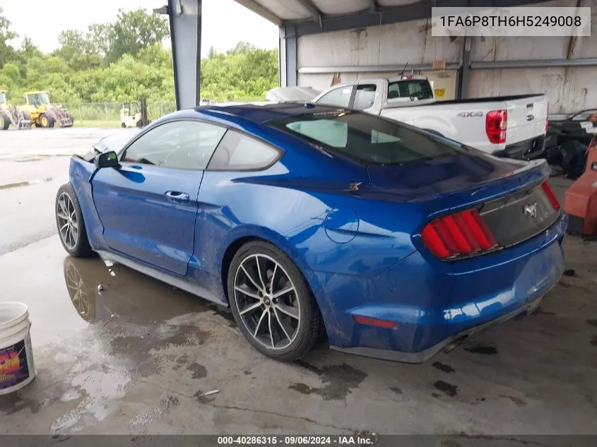 2017 Ford Mustang Ecoboost VIN: 1FA6P8TH6H5249008 Lot: 40286315