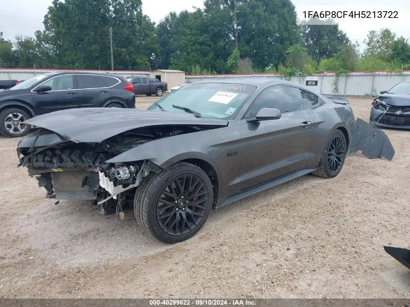 1FA6P8CF4H5213722 2017 Ford Mustang Gt