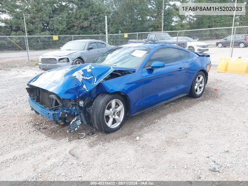 1FA6P8AM1H5202033 2017 Ford Mustang V6