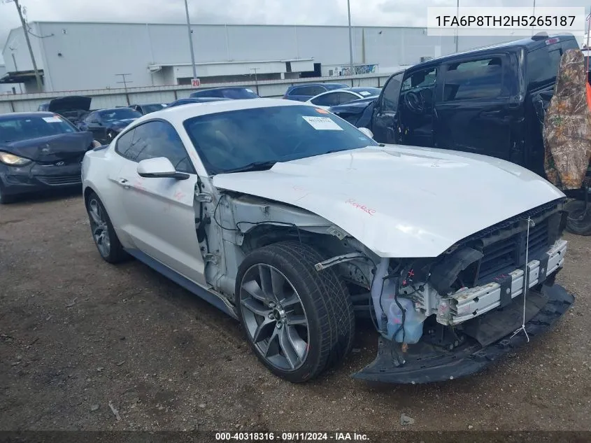 1FA6P8TH2H5265187 2017 Ford Mustang Ecoboost