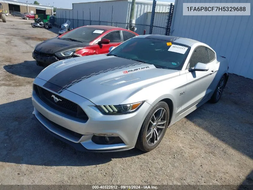 2017 Ford Mustang Gt VIN: 1FA6P8CF7H5329688 Lot: 40322512