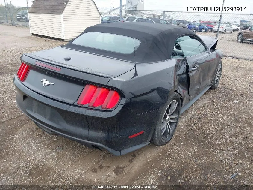 2017 Ford Mustang Ecoboost Premium VIN: 1FATP8UH2H5293914 Lot: 40346732