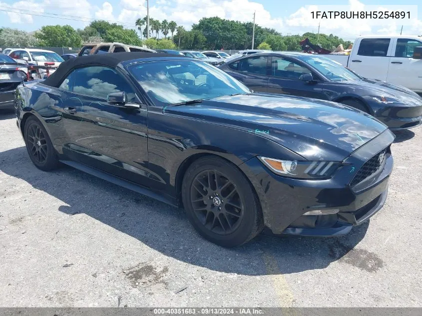 1FATP8UH8H5254891 2017 Ford Mustang Ecoboost Premium