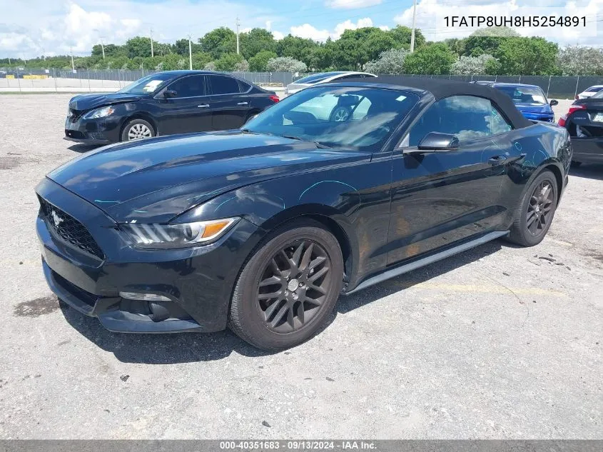 1FATP8UH8H5254891 2017 Ford Mustang Ecoboost Premium