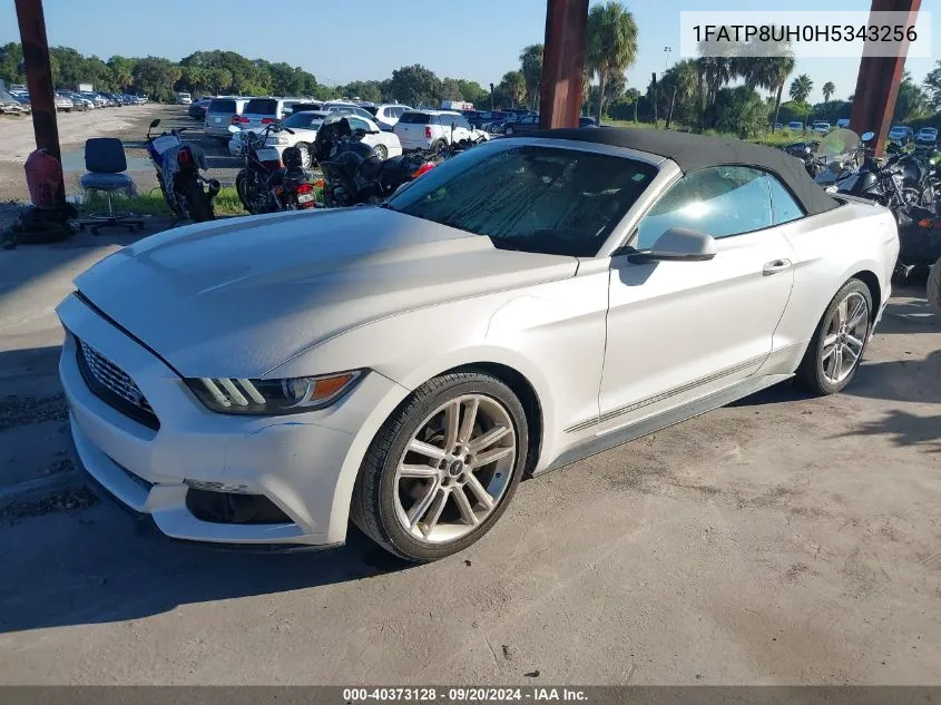 2017 Ford Mustang Ecoboost Premium VIN: 1FATP8UH0H5343256 Lot: 40373128