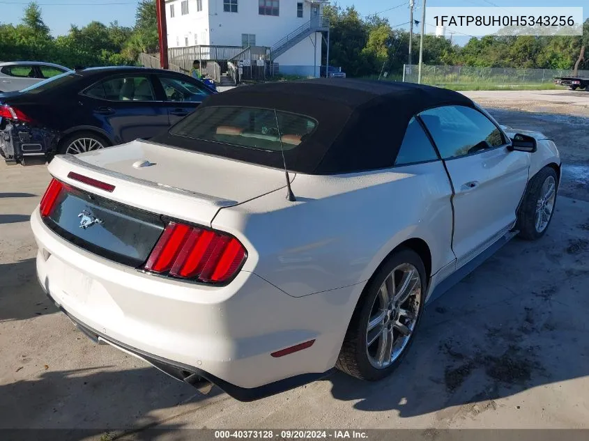 2017 Ford Mustang Ecoboost Premium VIN: 1FATP8UH0H5343256 Lot: 40373128