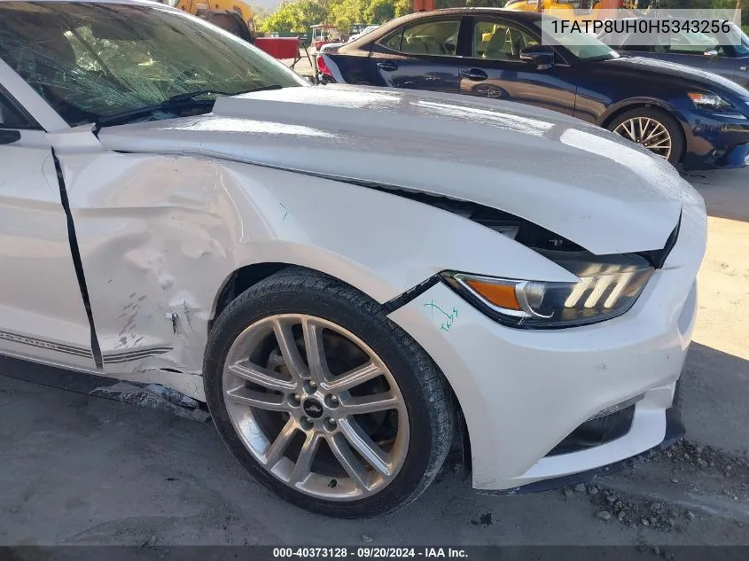 2017 Ford Mustang Ecoboost Premium VIN: 1FATP8UH0H5343256 Lot: 40373128