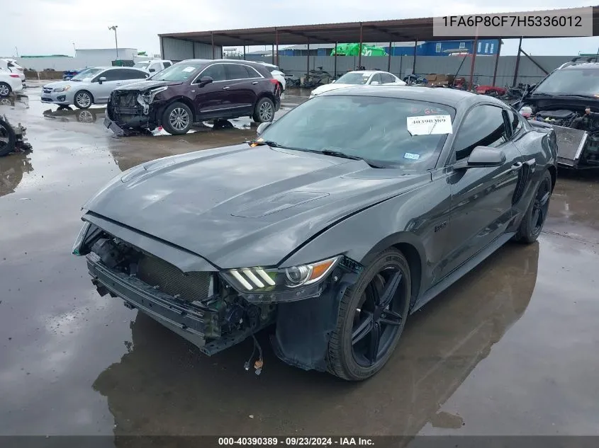 2017 Ford Mustang Gt Premium VIN: 1FA6P8CF7H5336012 Lot: 40390389