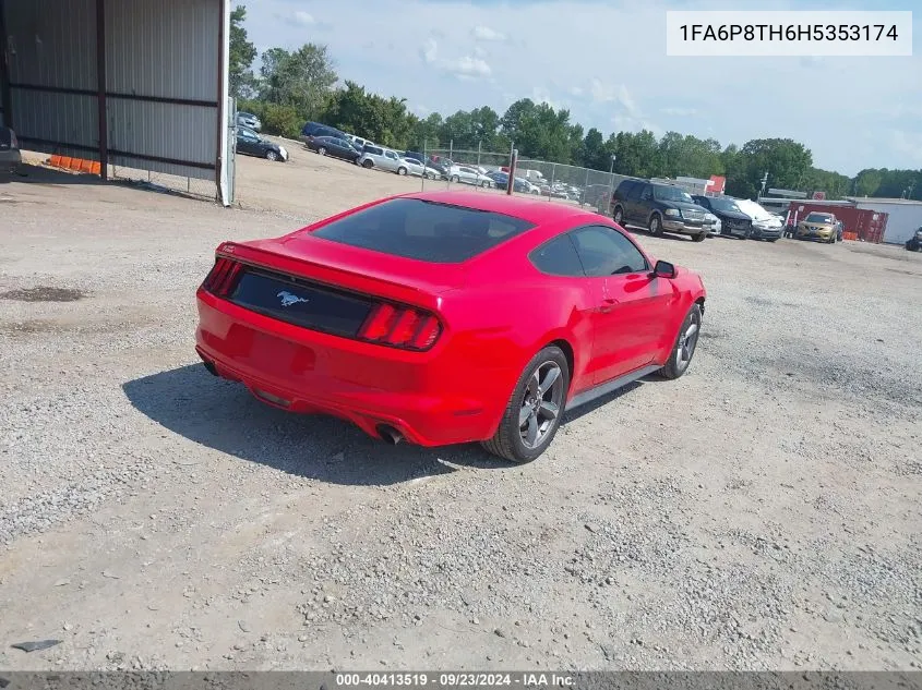 2017 Ford Mustang Ecoboost VIN: 1FA6P8TH6H5353174 Lot: 40413519