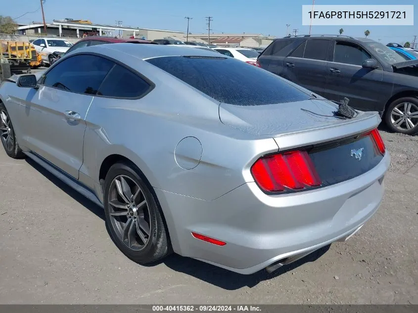 2017 Ford Mustang Ecoboost VIN: 1FA6P8TH5H5291721 Lot: 40415362