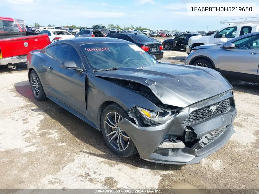 2017 Ford Mustang Ecoboost VIN: 1FA6P8TH0H5219650 Lot: 40416659