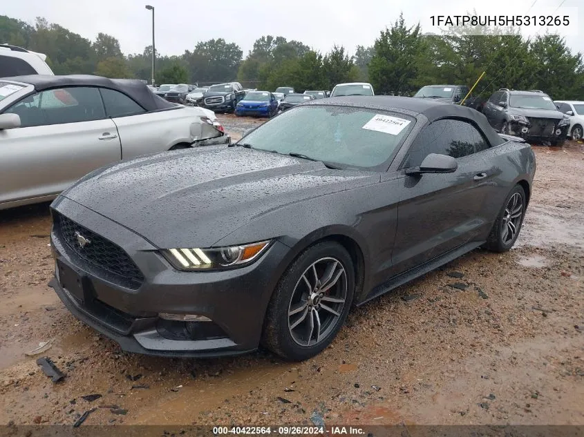 2017 Ford Mustang VIN: 1FATP8UH5H5313265 Lot: 40422564