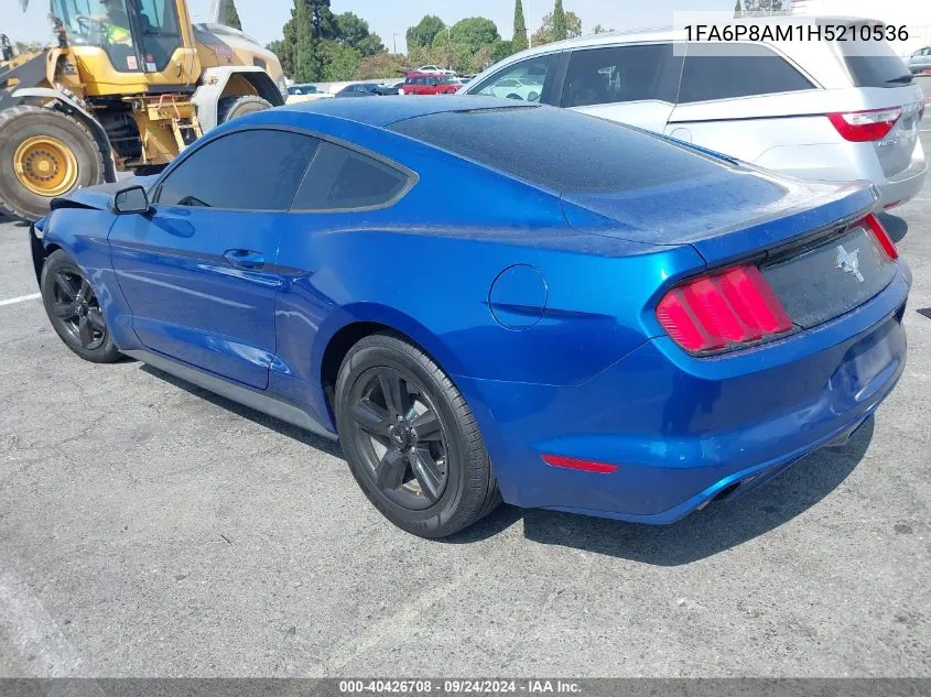 2017 Ford Mustang V6 VIN: 1FA6P8AM1H5210536 Lot: 40426708