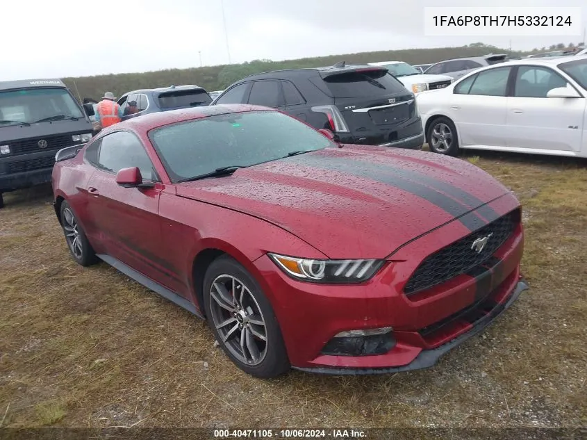 2017 Ford Mustang Ecoboost VIN: 1FA6P8TH7H5332124 Lot: 40471105