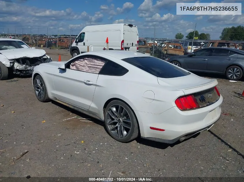 2017 Ford Mustang Ecoboost VIN: 1FA6P8TH7H5236655 Lot: 40481702