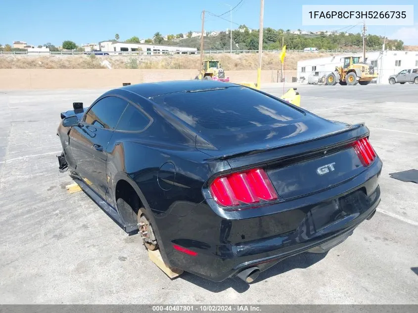 2017 Ford Mustang Gt VIN: 1FA6P8CF3H5266735 Lot: 40487901