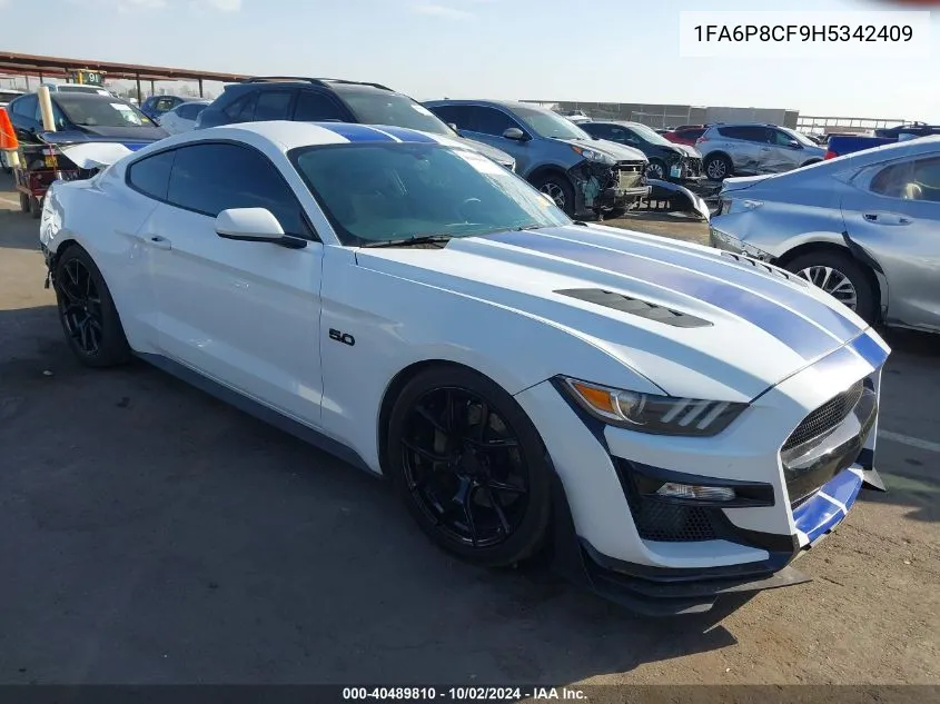 2017 Ford Mustang Gt VIN: 1FA6P8CF9H5342409 Lot: 40489810